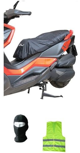 KOMPATIBEL MIT Aprilia SX 50 Abdeckung SITZBEZUG OJ WASSERDICHTER SITZSCHUTZ-REGENABDECKUNG FÜR Motorrad-ROLLERSATTEL, GRÖSSE XL 120X75CM