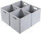 Afromy 4-Pack Plastic Collapsible Storage Cubes, Plastic Cube Storage Boxes, Grey
