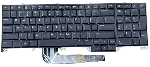 YIJIATech ® Laptop mit integrierter Tastatur und Schraubendreher, US-Layout für Dell Alienware 17 R4, Alienware 17 R5 Laptop, Dell Alienware 17 Laptop US Schwarz mit Hintergrundbeleuchtung, 00WN4Y