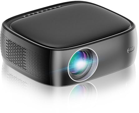 HDeye CX02 Projektor - 800 ANSI Intelligenter Beamer mit WiFi 6 und Bluetooth 5.2 - mit Android TV 9.0 - für Handy/Computer/TV Stick/PS5 - Schwarz