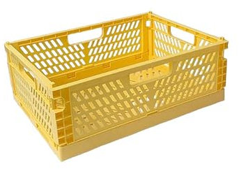 Generic Klappkiste Klappbox Klein Plastik (Gelb, 20 * 15 * 9)