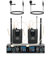 SGPRO Wireless Microphones with Two Bodypack Transmitters, Headset, and Lavalier Lapel Mic - 90 UHF Channels, 262ft Range for Live Singing Karaoke Church Party DJ PA Speaker Mixer