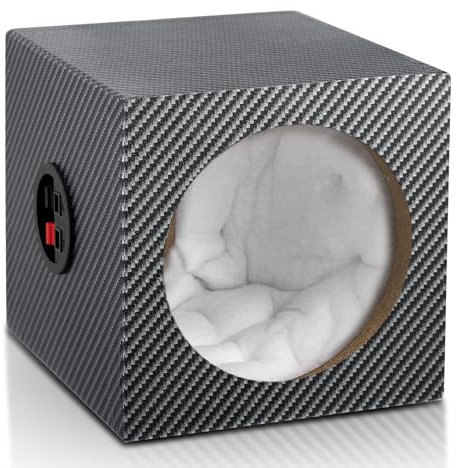 Suacopzar 8 Inch Car Audio Enclosures, Subwoofer Sub Box Enclosure, Vented Speaker Enclosure, Carpet Unloaded Box with Sound-Absorbing Cotton & Speaker Spikes Pads Mat