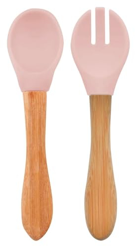 Minikoioi - Juego de cubiertos para bebé tenedor y cuchara