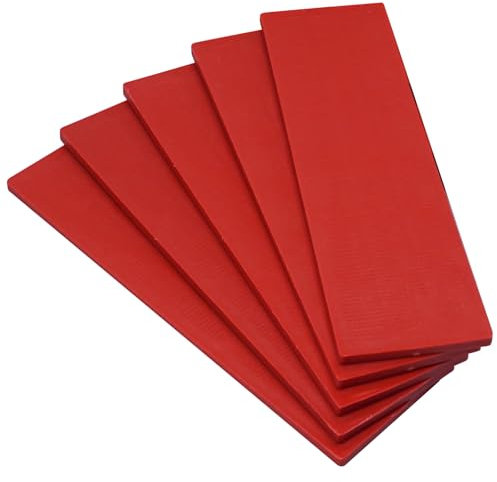 SKIR'CO (20 Stück) Kunststoff Flache Unterlegscheiben 3 mm, Verglasung 40 x 100 mm, Rahmenabstandshalter, Tür- und Fensterrahmenpacker