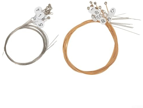 Melodious - Corde per arpa a lira, in ottone/nylon, perfette per musicisti (24 corde in ottone)
