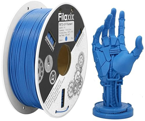 Glasfaser PETG Filament 1,75mm,Hohe Steifigkeit & Festigkeit,Ausgezeichnete Dimensionsstabilität,Witterungsbeständig & Haltbarkeit,Kompatibel mit Bambus LAB,QIDI 3D-Drucker,1 KG,Blau