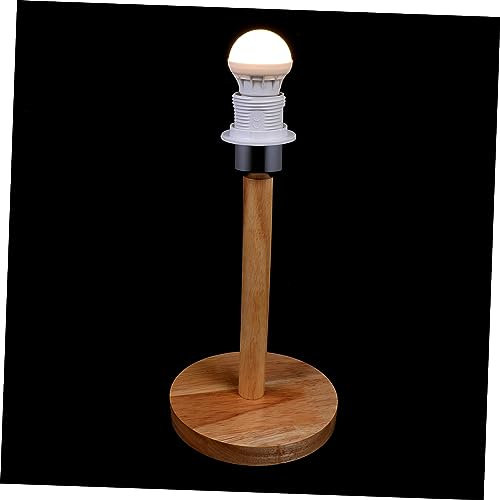 VOSAREA 1 Pc Support De Lampe En Bois Culot D'ampoule E27 Base De Lampe De Table Domestique Socle Lumineux Décoratif Pied De Lampe De Table Base Lumineuse Décorative En Bois