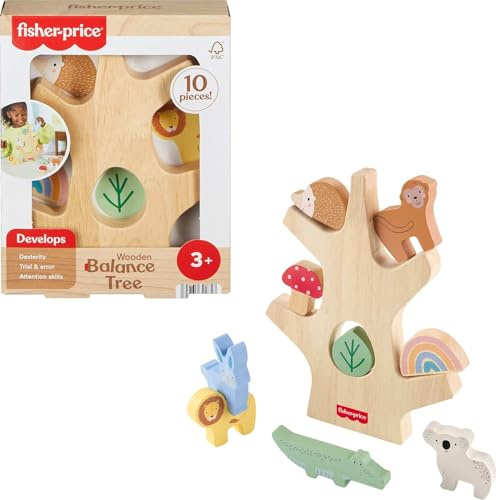 Fisher-Price Stapelbarer Balance-Baum aus Holz