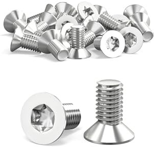 ORTAVA 20 Stück Senkkopfschrauben M6 x 12 mm, M6 Senkkopfschrauben Torx Edelstahl 304, Senkkopfschraube mit Innensechsrund/Torx (ISR/TX) nach Norm ISO 14581 / DIN 965, für Maschinen, Geräte und Möbel