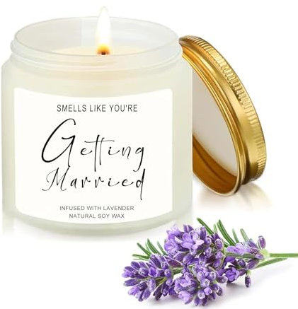 Scentoria Verlobungsgeschenk, Hochzeitsgeschenke für Brautpaar, Duftkerzen in Glas Geschenke Hochzeit für Paare, Geschenke zur Hochzeit (Lavendel)