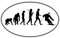Sammys Shirt Store Ski I Abfahrt Downhill Slalom Evolution Aufkleber 8 cm breit laminiert wetterfest waschstraßenfest