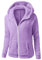 Winterjacke Damen, Fleecejacke Oberteile Übergangsmantel Plüschjacke Damen Sherpa Gefütterte Regenjacke Kleidung Frauen Steppmantel Erkek Mont Kışlık Damen Parker Winter (Hell Violett,0-XXL)