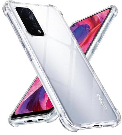 Xiltlly Hülle Durchsichtig für Oppo A74 5G/A54 5G mit Stoßfest Schutzecken, Dünne Weiche Transparent Handyhülle Flexible TPU Protective Case Sturzfest Schutzhüllen (6.5 Zoll) - Clear