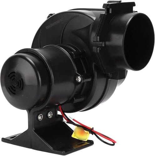 AIXILAN Bilge Blower Fan,Inline Blower,Air Blower,Bilge Air Blower Fan 130CFM Black ABS Ventilation For Marine Bus(24V)