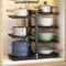 ZxrFxr 7 Tier Adjustable Pan Organiser for Cupboard: Pots and Pans Organiser Rack Height Adjustable Pan Stand Storage Multiple Use Modes Saucepan Stand for Kitchen Counter and Cabinet