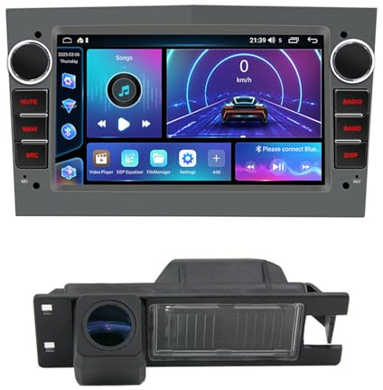 7 Zoll Radio Autoradio GPS Navigation Carplay/Android Player + Auto Rückfahrkamera, Ersatz für Opel Zafira A B T98 A05/Meriva X03/Vivaro A Kasten X83/Tigra/Combo Tour/Corsa C Kasten/Corsa D X01 S07