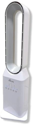 Niklas - Ventilatore a telecomando 50 W - Ventilatore senza pale a 3 velocità con timer 7 ore Design Bianco