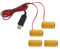 DOSERTY Câble adaptateur de batterie USB 5 V 2 A vers 3 V 1 A - Remplace 2 piles LR14 C de 1,5 V pour chauffe-eau jouet