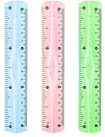 SHINEOFI 12-Teiliges Kunststofflineal 6 7 Zoll Transparente Lineale Biegbares Unzerbrechliches Gerades Flaches Lineal Für Zuhause Schule Klassenzimmer Büro Für Kinder Und Erwachsene