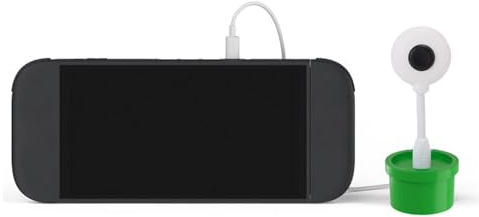 Tosuny Plant Camera for Switch 2, USB C 720p HD Plug and Play Webcam avec Un Support Réglable pour Les Jeux AR CALLES Video Streaming en Direct (White)