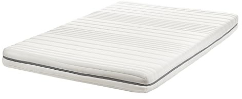 Beliani EU Small Double Mattress 4ft Foam Filling Polyester Removable Cover with Zipper White Enchant