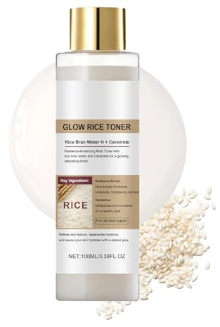 Reis Toner für Gesicht - Toner Koreanisch - Koreanische Skincare mit Rice Extrakten für strahlenden Glow, Feuchtigkeitsspendendes Gesichtswasser für alle Hauttypen, Derma Relief & Anti-Aging Pflege