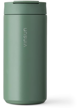 Vinsun Taza Térmica 350ml - Acero Inox, A Prueba de Fugas, Doble Pared | Vaso Termo para Bebidas Calientes y Frías - Termo Vaso para Cafe para Llevar