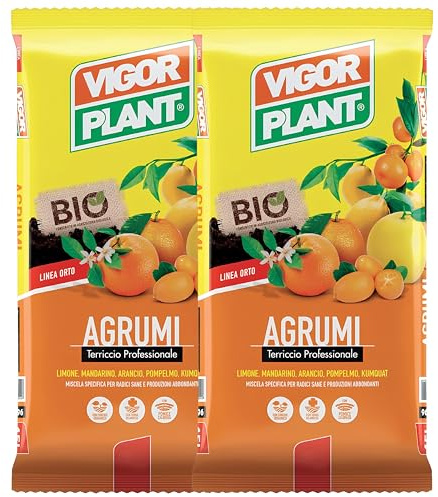 40 Litri Di Terriccio per Agrumi Professionale in Vaso e Piena Terra - Drenante e Aerato con Pomice, Torba Irlandese e Concime Organico Biologico – Substrato Specifico per Limoni, Aranci e Agrumi