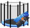 walexo Trampolin Randabdeckung + Sicherheitsnetz für 8 Stangensysteme (396 cm Ø, Blau/Schwarz)