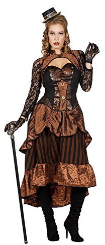 shoperama Steampunk Victoria Damen Kostüm Kleid Burning Man viktorianisch Industrial
