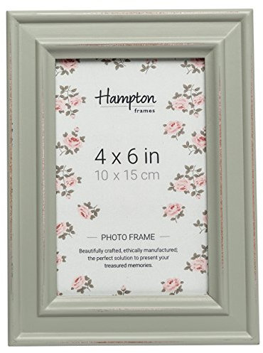 Hampton Frames | Cornice portafoto PALOMA 10x15 cm, verde salvia, legno invecchiato | Vetro, montaggio a parete o da tavolo | Decorazione per casa e ufficio