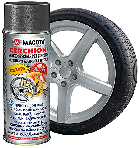 lgvelettronicasrl VERNICE bianco metallizzato RUOTE SPRAY MACOTA SMALTO SPECIALE PER CERCHIONI - cod. 05693