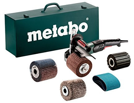 Metabo - 4 Polierer-Kit mit variabler Geschwindigkeit - 800-3, 000 U/min -14,5 Amp W/Lock-On, Zubehör-Set (602259620 17-200 Rt), INOX - Edelstahl-Finish