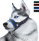 ILEPARK Maulkorb aus Nylon um Hunde vom Beisen, Bellen und Kauen abzuhalten, anpassbare Schlinge (XXXL,Blau)