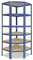shelfplaza® 200x70x45cm HOME Eckregal Schwerlast blau/Metallregal Eckregal stehend 6 Böden je 145kg Tragkraft/Corner Shelf Schwerlastregal Ecke/Steckregal Schwerlastregal Eckregal