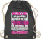 Shirtracer Turnbeutel Rucksack - Niemand ist perfekt Turnerin - Unisize - Dunkelgrau - sport beuteltasche turnen beutel sportbeutel stoff turnsäcke bags rucksäcke tasche bag turnsack stoffbeutel