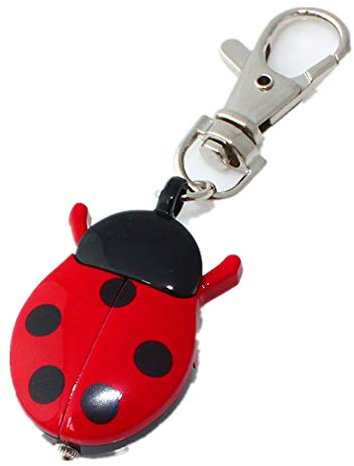 Mixe Unisex Quartz analogue Keychain Key Ring Watch Pendant Ladybug Lady Bug Pocket Watch (Red)