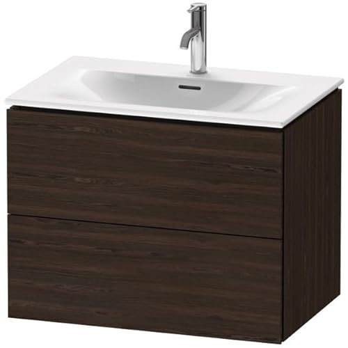 Duravit L-Cube Waschtischunterbau wandhängend LC6306, 720x481 mm, 2 Schubkästen, für Viu 234473, Farbe: Nussbaum gebürstet Echtholzfurnier - LC630606969