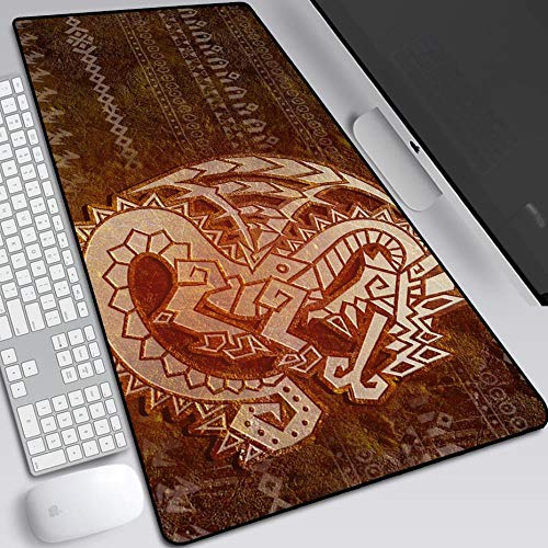 IGIRC Mauspad Monster Hunter 900X400mm Mauspad, Speed Gaming Mousepad, Extended XXL großes Mousemat mit 3mm starker Basis, für Notebooks, PC, D
