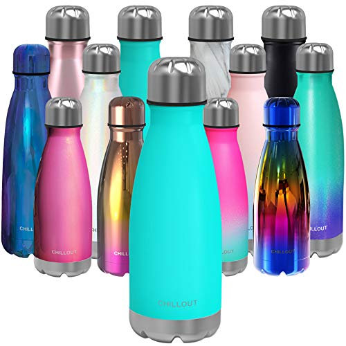 CHILLOUT LIFE Bouteille d'eau en acier inoxydable pour l'école des enfants : bouteille de cola isotherme à double paroi pour boissons froides et chaudes, sans BPA, pour garçons, filles et femmes