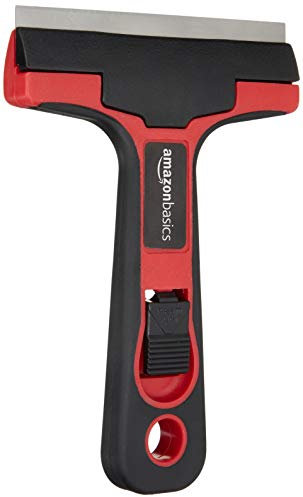 Amazon Basics Raschietto per vetro e piastrelle con impugnatura morbida da 10.16 cm