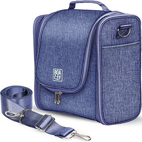 BOACAY Extra Große Kulturbeutel für Damen, Herren, Kinder, Kulturtasche mit Henkel, Reise Kosmetiktasche zum Aufhängen, Schminktasche, Waschtasche