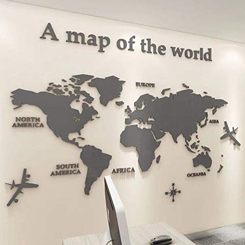 3D DIY Weltkarte Wandaufkleber Kristalldekoration Büro Studie Wohnzimmer Sofa Hintergrund Wandaufkleber Dreidimensionale Wanddekoration Wandbilder Wandsticker Wandtattoo