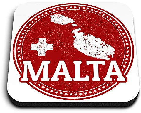 1 x Square MDF Fridge Magnet - Malta Maltese Flag Map Travel 4285