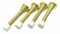 4 x Quality Spring Door Stops with Screws - 80mm (Gold)