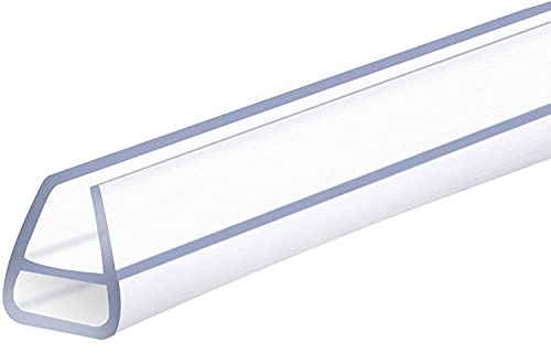 Guarnizione per schermo protettivo doccia,vasca,Guarnizione Doccia Sottoporta, Guarnizione box doccia trasparente,Facile da Installare?per vetro da 4-12 mm (10 mm,U Tipo 100 cm)
