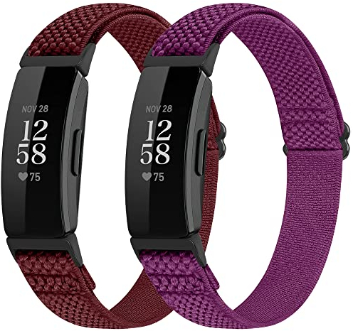 Yunshare Elastisch Nylon Armband Kompatibel mit Fitbit Inspire 3/Inspire 2/Inspire HR/Ace 2/Ace 3 Armband, Atmungsaktives verstellbares Ersatzarmband fur Damen Herren