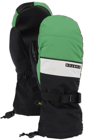Burton Herren-Fäustlinge mit Standardprofil, True Black/Clover Green/Stout White, Größe S