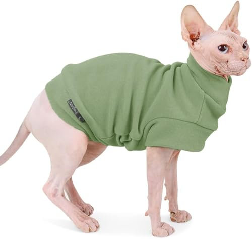 Hund Pullover - weiche und warm T-Shirt Hunde Frühling Kleidung Mantel Katzenpullover für kleine Hunde Katzen Grün L